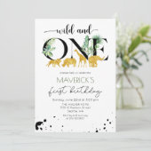 ワイルドワンバースデージャングルサファリ招待状 招待状 (スタンド正面)