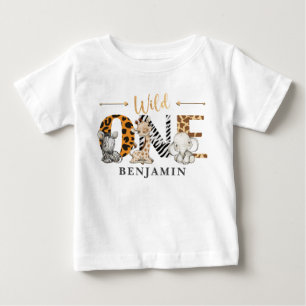 ワイルドワンバースデージャングルベビーTシャツ ベビーTシャツ