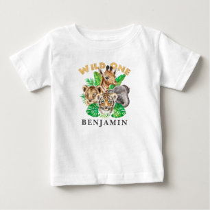 ワイルドワンバースデージャングルベビーTシャツ ベビーTシャツ