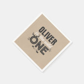 ワイルドワンバースデーパーティナプキンクラフト素朴パーティー スタンダードカクテルナプキン (角)