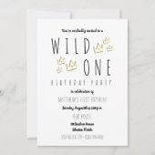 ワイルドワンバースデーパーティーの招待 招待状 (正面)