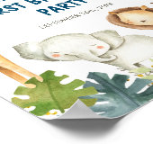 ワイルドワンバースデーパーティーウェルカムサイン ポスター (角)