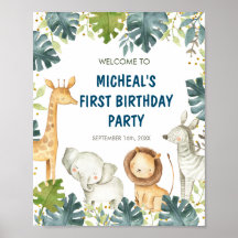 ワイルドワンバースデーパーティーウェルカムサイン