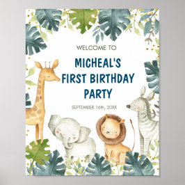 ワイルドワンバースデーパーティーウェルカムサイン ポスター