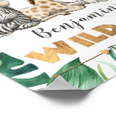 ワイルドワンバースデーパーティーウェルカムドアサイン ポスター (角)