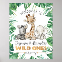 ワイルドワンバースデーパーティーウェルカムドアサイン