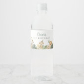 ワイルドワンバースデーパーティードコーサファリアニマルジャングル ペットボトルラベル (正面)