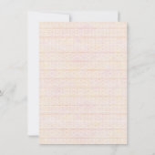 ワイルドワンバースデーパーティーピンクテペファースト誕生日 招待状 (裏面)