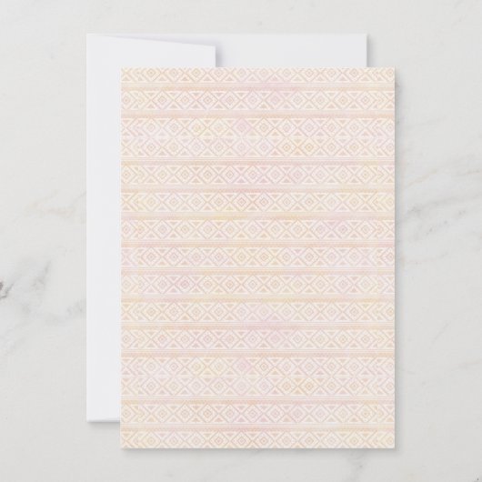 ワイルドワンバースデーパーティーピンクテペファースト誕生日 招待状 (裏面)