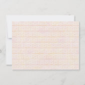 ワイルドワンバースデーパーティーPink Teepee第1誕生日 招待状 (裏面)