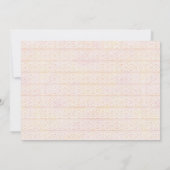 ワイルドワンバースデーパーティーPink Teepee第1誕生日 招待状 (裏面)