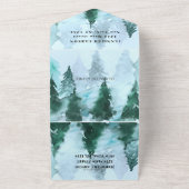 ワイルドワンバースデーボーイ素朴アニマルフォレスト オールインワン招待状 (外側)