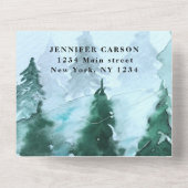 ワイルドワンバースデーボーイ素朴アニマルフォレスト オールインワン招待状 (裏面)