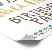 ワイルドワンパーソナライズされたウェルカムパーティーポスター ポスター (角)