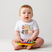 ワイルドワンパーソナライズされたファーストフォレスト誕生日 ベビーTシャツ