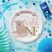 ワイルドワンパーソナライズされた誕生日ガール ペーパープレート (パーティー)