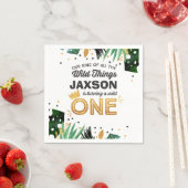 ワイルドワンパーティーナプキンワイルドブツパーティー スタンダードカクテルナプキン (インサイチュ)