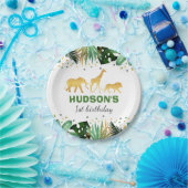 ワイルドワンパーティー紙プレートジャングルアニマルズパーティー ペーパープレート (パーティー)