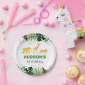 ワイルドワンパーティー紙プレートジャングルアニマルズパーティー ペーパープレート (パーティー)