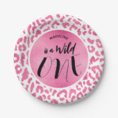 ワイルドワンヒョウのジャングルサファリ1歳の誕生日 ペーパープレート (正面)