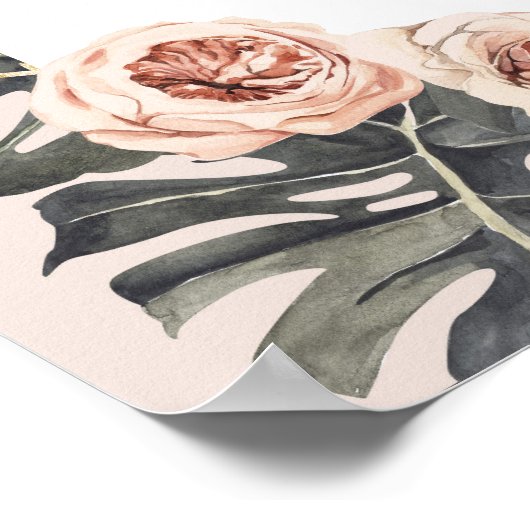 ワイルドワンヒョウ印刷ガール誕生日ウェルカムサイン ポスター (角)