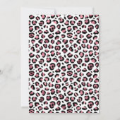 ワイルドワンヒョウ印刷サファリ1歳の誕生日 招待状 (裏面)