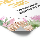 ワイルドワンヒョウ印刷バースデーパーティードテーブルの署名 ポスター (角)