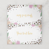 ワイルドワンヒョウ印刷バースデーパーティー座席表 プレイスカード (外部開封)