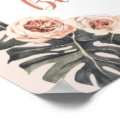 ワイルドワンヒョウ印刷誕生日ゲストブックサイン ポスター (角)