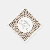 ワイルドワンヒョウ印刷1歳の誕生日 スタンダードカクテルナプキン (角)