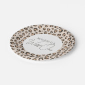 ワイルドワンヒョウ印刷1歳の誕生日 ペーパープレート (アングル)