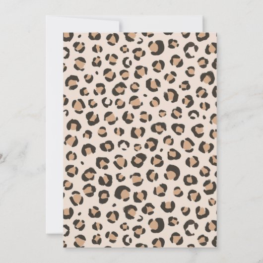 ワイルドワンヒョウ印刷1歳の誕生日 招待状