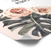 ワイルドワンヒョウ柄ガールズ誕生日フォトブース ポスター (角)