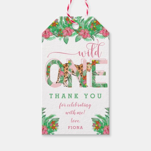 ワイルドワンヒョウ第1誕生日 ギフトタグ (正面)