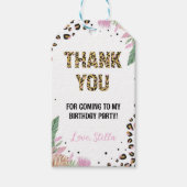 ワイルドワンヒョウ1st誕生日パーティーサンキューユニラベル ギフトタグ (正面)