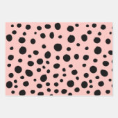 ワイルドワンピンクオレンジヒョウ印刷誕生日 ラッピングペーパーシート (正面2)