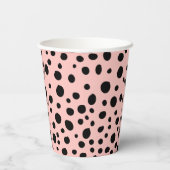 ワイルドワンピンクヒョウ第1誕生日紙カップ 紙コップ (裏面)