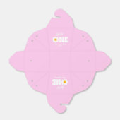 ワイルドワンピンクホワイトデイジーレトロ第1回誕生日 フェイバーボックス (折り畳みなし)