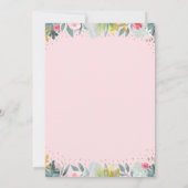 ワイルドワンピンク金ゴールドグリーンリーサファリ誕生日 招待状 (裏面)