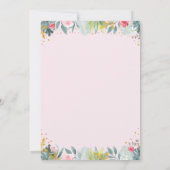 ワイルドワンピンク金ゴールドパーティー動物誕生日 招待状 (裏面)