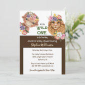 ワイルドワンファーストライオンモンキーサファリベビー 招待状 (スタンド正面)