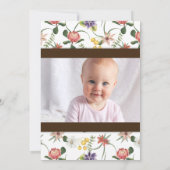 ワイルドワンファーストライオンモンキーサファリベビー 招待状 (裏面)