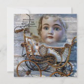 ワイルドワンファースト誕生日カード招待状ビクトリア 招待状 (裏面)