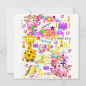 ワイルドワンファースト誕生日カード招待状 招待状 (正面)