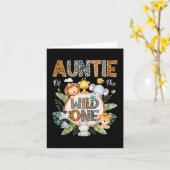 ワイルドワンファースト誕生日サファリJungl カード (黄色い花)