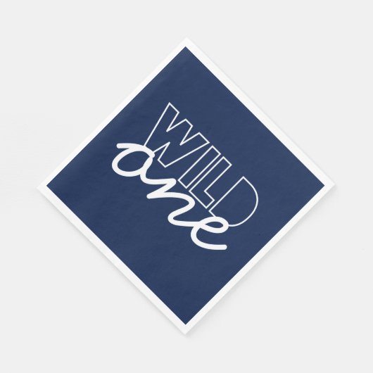 ワイルドワンファースト誕生日ナプキンス スタンダードランチョンナプキン (角)