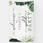 ワイルドワンファースト誕生日ビニルウェルカムバナー 横断幕 (縦)