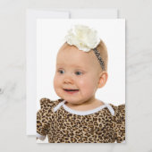 ワイルドワンファースト誕生日ボホサファリピンク赤面 招待状 (裏面)