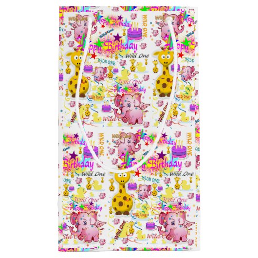 ワイルドワンファースト誕生日抱き枕 スモールペーパーバッグ (裏面)