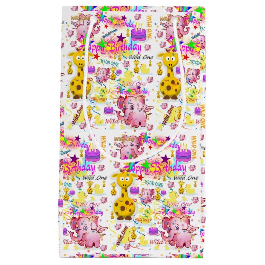 ワイルドワンファースト誕生日抱き枕 スモールペーパーバッグ (正面)